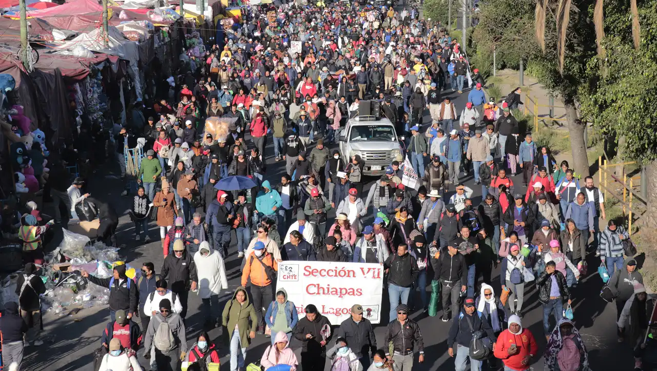 Movilización magisterial en CDMX: Sheinbaum pide calma y protesta ordenada